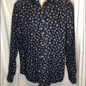 Thomas Dean Long Sleeve with Paisley Print